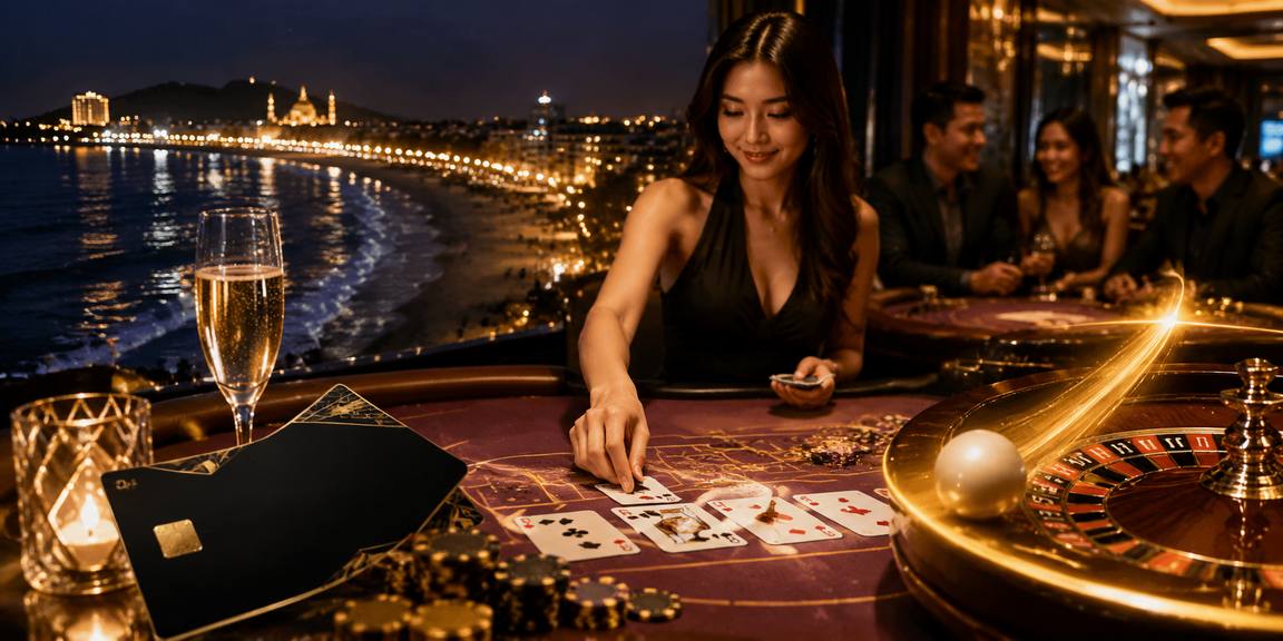 Meja Baccarat, Roulette dan Blackjack dalam satu lobby